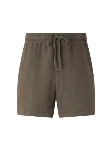 James Perse Straight-Leg Garment-Dyed Linen Drawstring Shorts - Men | Thumbnail 1