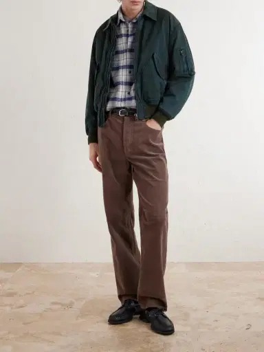 A.PRESSE Checked Cotton and Silk-Blend Twill Shirt - Men | Thumbnail 2 A.PRESSE Checked Cotton and Silk-Blend Twill Shirt - Men | Thumbnail 2