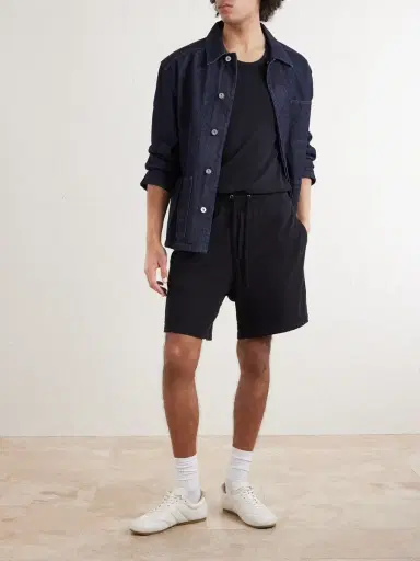 James Perse Straight-Leg Cotton-Jersey Drawstring Shorts - Men | Thumbnail 2