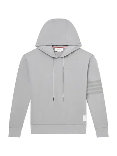 Thom Browne Logo-Appliquéd Striped Cotton-Jersey Hoodie - Men | Thumbnail 1