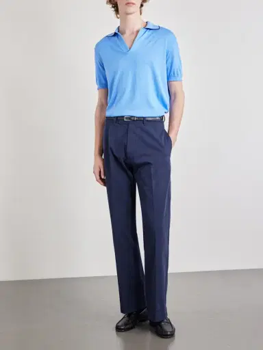 Tom Ford Sea Island Cotton and Silk-Blend Polo Shirt - Men | Thumbnail 2
