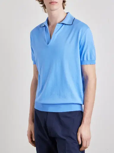 Tom Ford Sea Island Cotton and Silk-Blend Polo Shirt - Men | Thumbnail 3