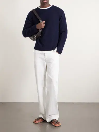 Auralee Brushed Cashmere and Cotton-Blend Sweater - Men | Thumbnail 2
