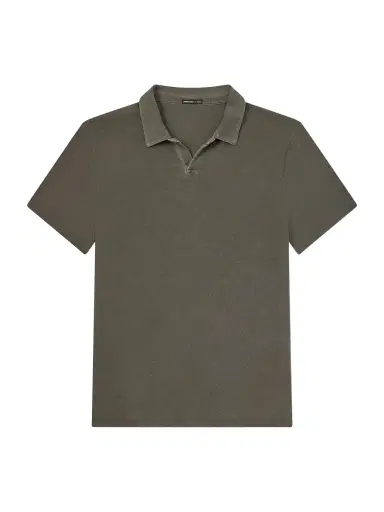 James Perse Open-Collar Cotton-Jersey Polo Shirt - Men | Thumbnail 1