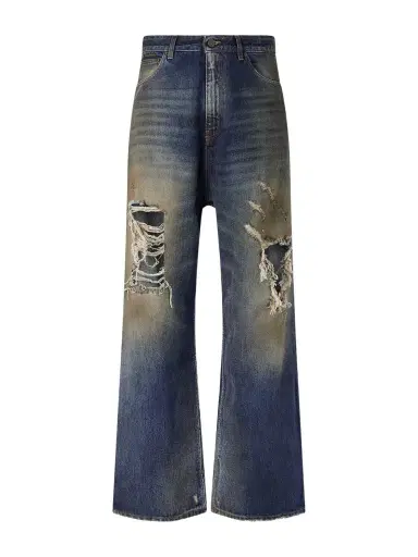 Vetements Trashed Wide-Leg Distressed Jeans - Men | Thumbnail 1
