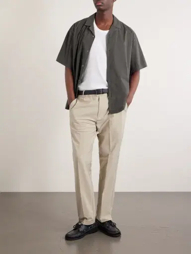 James Perse Camp-Collar Cotton-Blend Poplin Shirt - Men | Thumbnail 2 James Perse Camp-Collar Cotton-Blend Poplin Shirt - Men | Thumbnail 2