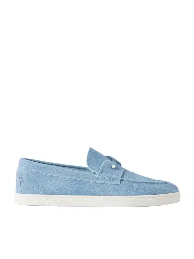 Christian Louboutin Chambeliboat Embellished Printed Suede Loafers EU 41 | Thumbnail 1 Christian Louboutin Chambeliboat Embellished Printed Suede Loafers EU 41 | Thumbnail 1