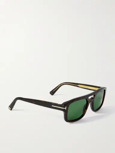 Tom Ford Navigator Aviator-Style Tortoiseshell Acetate Sunglasses - Men | Thumbnail 4 Tom Ford Navigator Aviator-Style Tortoiseshell Acetate Sunglasses - Men | Thumbnail 4