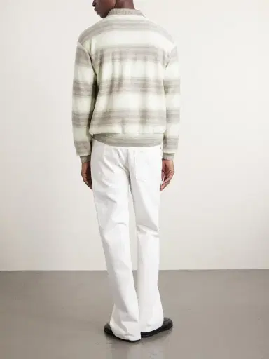 Auralee Dégradé Striped Knitted Cotton and Silk-Blend Cardigan - Men | Thumbnail 4