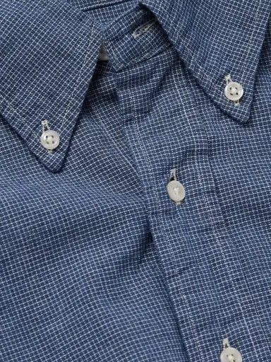 OrSlow Button-Down Collar Checked Cotton-Chambray Shirt - Men | Thumbnail 4