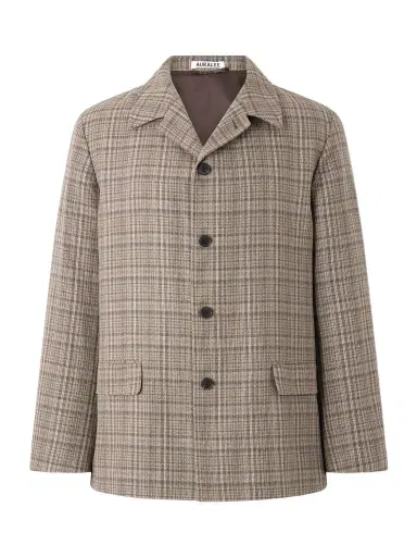 Auralee Checked Silk and Linen-Blend Tweed Jacket - Men | Thumbnail 1 Auralee Checked Silk and Linen-Blend Tweed Jacket - Men | Thumbnail 1