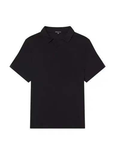 James Perse Open-Collar Cotton-Jersey Polo Shirt - Men | Thumbnail 1 James Perse Open-Collar Cotton-Jersey Polo Shirt - Men | Thumbnail 1