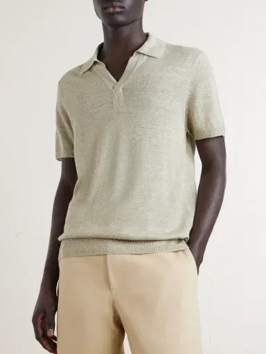 MR P. Linen and Cotton-Blend Polo Shirt - Men | Thumbnail 3 MR P. Linen and Cotton-Blend Polo Shirt - Men | Thumbnail 3