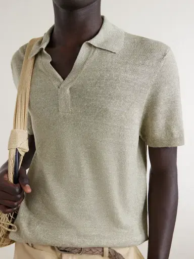 MR P. Linen and Cotton-Blend Polo Shirt - Men | Thumbnail 5 MR P. Linen and Cotton-Blend Polo Shirt - Men | Thumbnail 5
