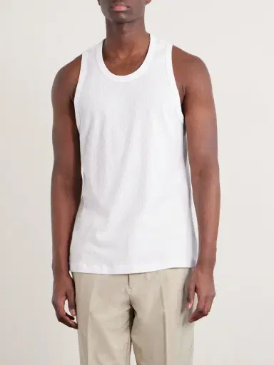 James Perse LA Skate Ribbed Stretch-Cotton Jersey Tank Top - Men | Thumbnail 3