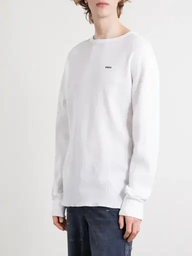 SAINT Mxxxxxx Thermal Logo-Embroidered Honeycomb-Knit Cotton T-Shirt - Men | Thumbnail 3