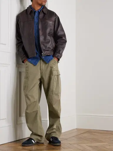 FrizmWORKS Distressed Leather Jacket - Men | Thumbnail 2 FrizmWORKS Distressed Leather Jacket - Men | Thumbnail 2