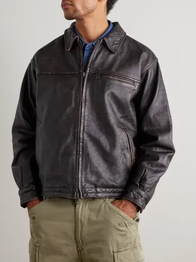 FrizmWORKS Distressed Leather Jacket - Men | Thumbnail 3 FrizmWORKS Distressed Leather Jacket - Men | Thumbnail 3