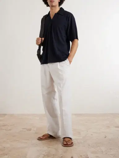 Kaptain Sunshine Skipper Oversized Merino Wool Polo Shirt - Men | Thumbnail 2 Kaptain Sunshine Skipper Oversized Merino Wool Polo Shirt - Men | Thumbnail 2