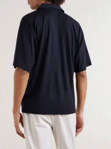 Kaptain Sunshine Skipper Oversized Merino Wool Polo Shirt - Men | Thumbnail 4 Kaptain Sunshine Skipper Oversized Merino Wool Polo Shirt - Men | Thumbnail 4