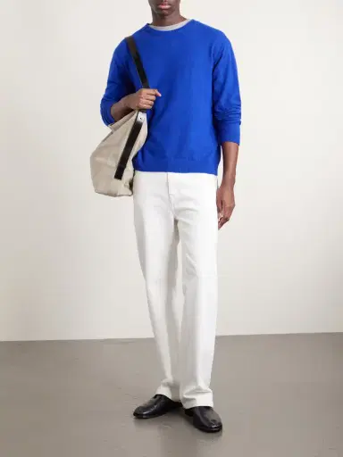 Auralee Brushed Cashmere and Cotton-Blend Sweater - Men | Thumbnail 2 Auralee Brushed Cashmere and Cotton-Blend Sweater - Men | Thumbnail 2