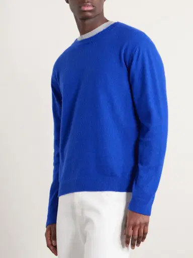 Auralee Brushed Cashmere and Cotton-Blend Sweater - Men | Thumbnail 3 Auralee Brushed Cashmere and Cotton-Blend Sweater - Men | Thumbnail 3