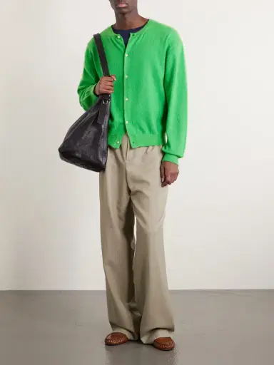 Auralee Brushed Cashmere and Cotton-Blend Cardigan - Men | Thumbnail 2