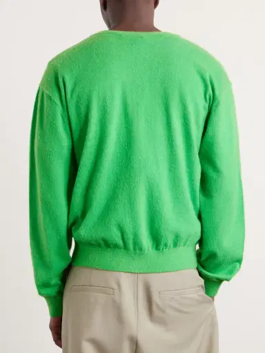 Auralee Brushed Cashmere and Cotton-Blend Cardigan - Men | Thumbnail 4