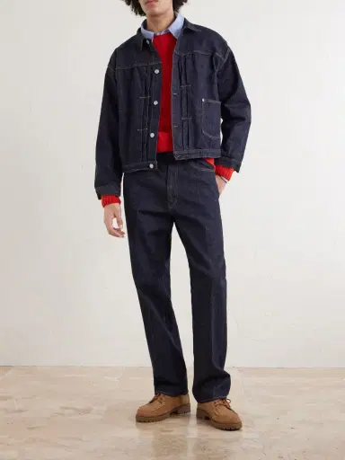 Kaptain Sunshine Pleated Selvedge Denim Jacket - Men | Thumbnail 2 Kaptain Sunshine Pleated Selvedge Denim Jacket - Men | Thumbnail 2