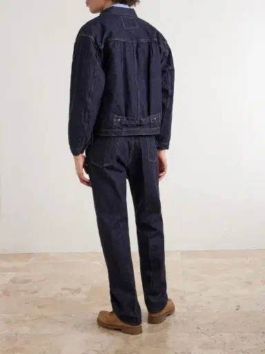 Kaptain Sunshine Pleated Selvedge Denim Jacket - Men | Thumbnail 4 Kaptain Sunshine Pleated Selvedge Denim Jacket - Men | Thumbnail 4