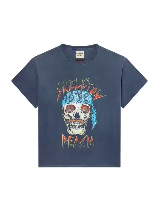 Gallery Dept. Skeleton Beach Distressed Printed Cotton T-Shirt - Men