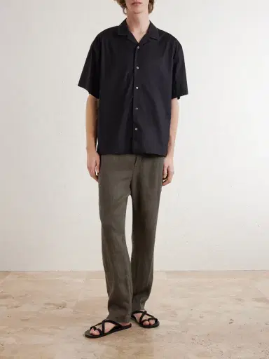 James Perse Convertible-Collar Cotton-Blend Poplin Shirt - Men | Thumbnail 2 James Perse Convertible-Collar Cotton-Blend Poplin Shirt - Men | Thumbnail 2