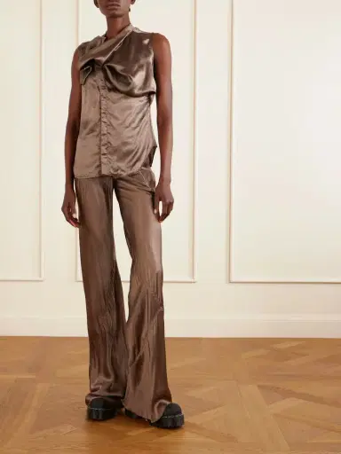 Rick Owens Draped Satin Top | Thumbnail 2 Rick Owens Draped Satin Top | Thumbnail 2