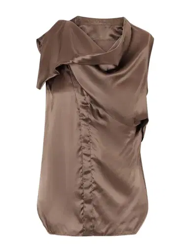 Rick Owens Draped Satin Top | Thumbnail 1 Rick Owens Draped Satin Top | Thumbnail 1