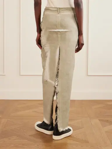 Rick Owens Frayed Denim Midi Skirt | Thumbnail 4