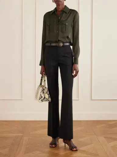 Veronica de Piante Daphne Silk-georgette Shirt | Thumbnail 2