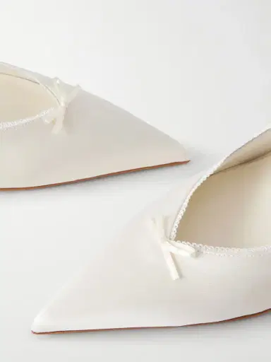 NEOUS Moriah Lace-trimmed Twill Slingback Pumps | Thumbnail 5 NEOUS Moriah Lace-trimmed Twill Slingback Pumps | Thumbnail 5