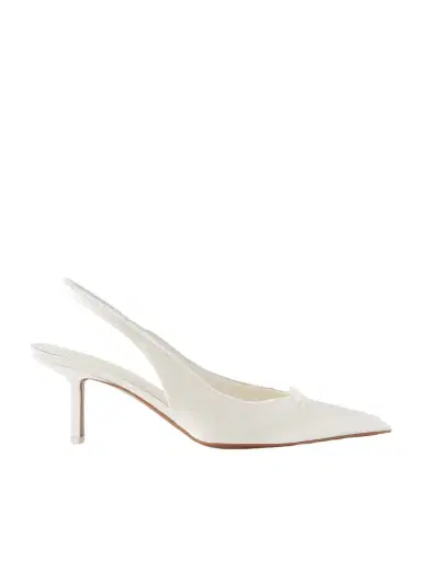 NEOUS Moriah Lace-trimmed Twill Slingback Pumps | Thumbnail 1 NEOUS Moriah Lace-trimmed Twill Slingback Pumps | Thumbnail 1