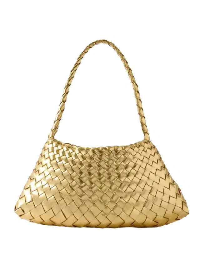 Rosanna Mini Woven Metallic Leather Tote