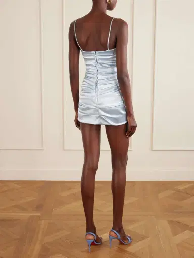 Dolce & Gabbana Draped Satin Mini Dress | Thumbnail 4
