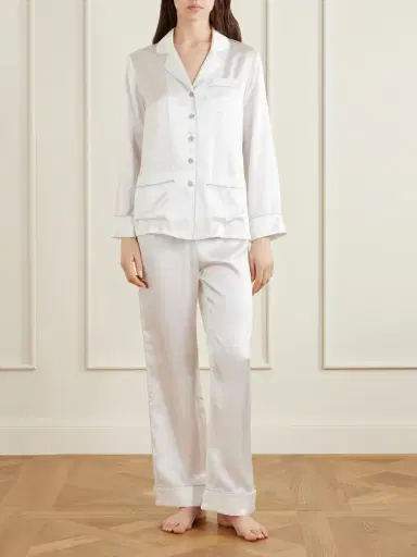 Olivia von Halle Coco Silk-satin Pajama Set | Thumbnail 2 Olivia von Halle Coco Silk-satin Pajama Set | Thumbnail 2