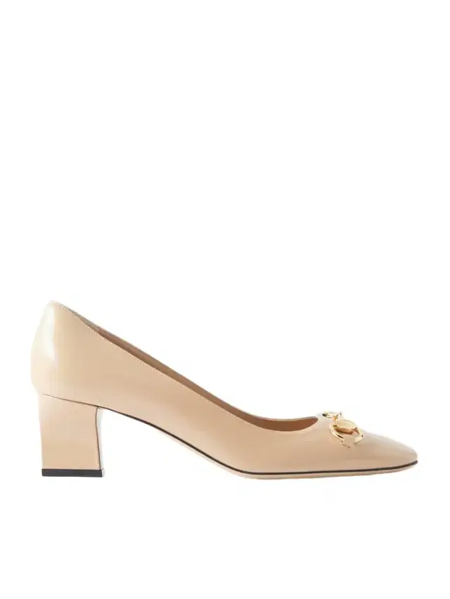 Zhora Horsebit-embellished Glossed-leather Pumps
