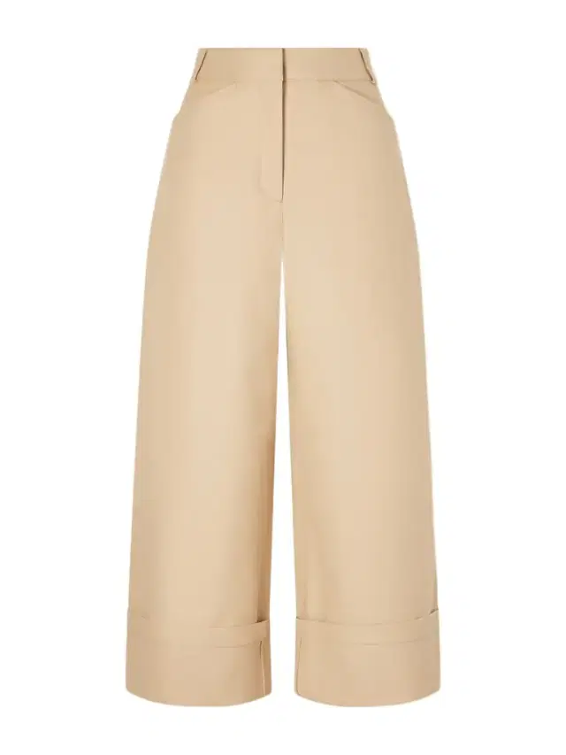 Organic Cotton High-rise Wide-leg Pants