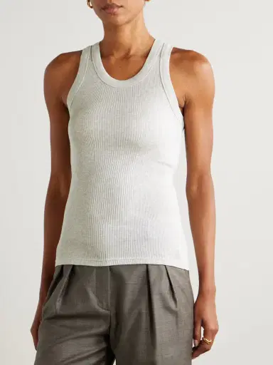 Loulou de Saison Limba Ribbed Cotton-jersey Tank | Thumbnail 3