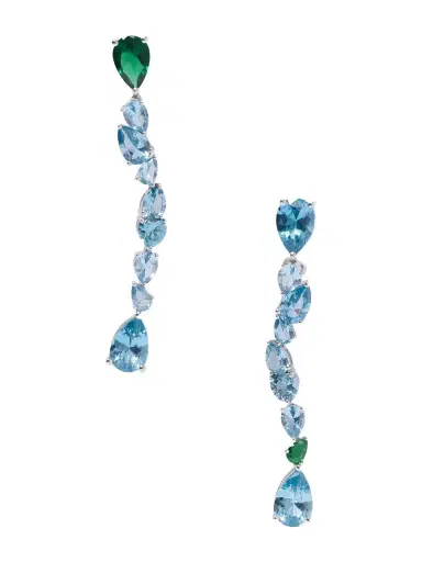 Completedworks Recycled Silver, Cubic Zirconia And Synthetic Spinel Earrings | Thumbnail 1 Completedworks Recycled Silver, Cubic Zirconia And Synthetic Spinel Earrings | Thumbnail 1