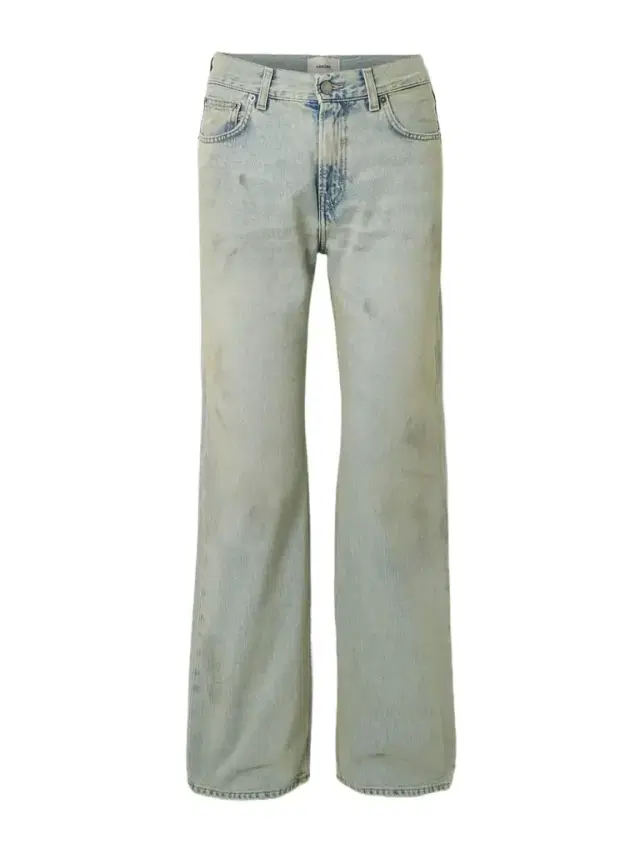 Korea Distressed Mid-rise Wide-leg Jeans