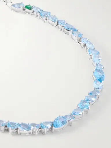 Completedworks Recycled Silver, Cubic Zirconia And Synthetic Spinel Necklace | Thumbnail 4