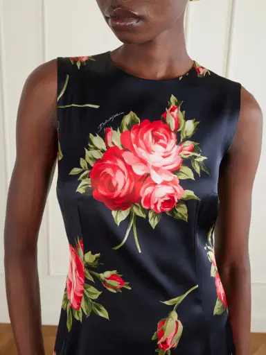 Dolce & Gabbana Florlal-print Satin Midi Dress | Thumbnail 4 Dolce & Gabbana Florlal-print Satin Midi Dress | Thumbnail 4
