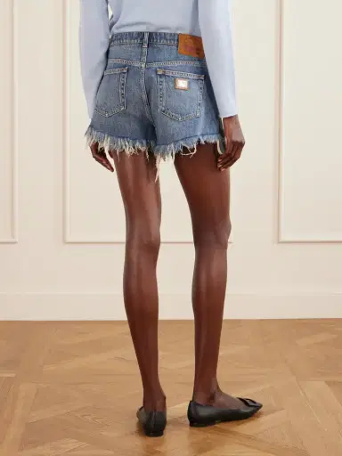 Dolce & Gabbana Frayed Denim Shorts | Thumbnail 4 Dolce & Gabbana Frayed Denim Shorts | Thumbnail 4