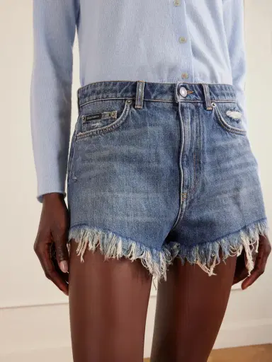 Dolce & Gabbana Frayed Denim Shorts | Thumbnail 5 Dolce & Gabbana Frayed Denim Shorts | Thumbnail 5